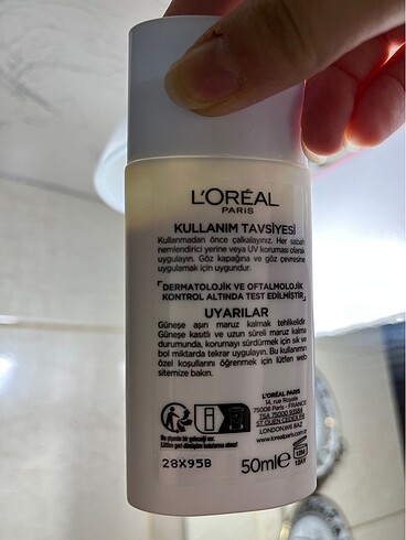 Beden Loreal parıs güneş kremi