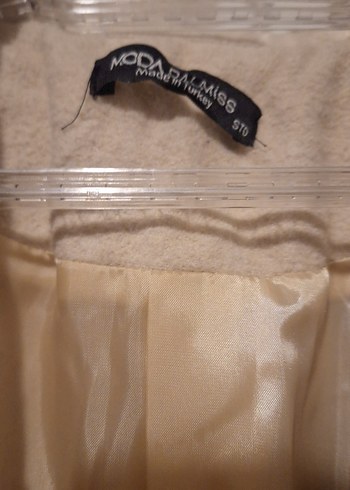 Bej Düğmeli Midi Kadın Kaban - Görsel 2