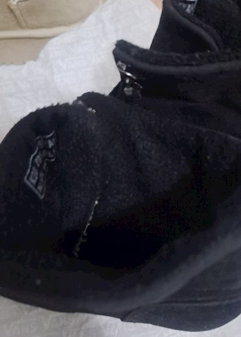 Siyah Süet Bağcıklı Dolgu Topuk Bot - Görsel 4