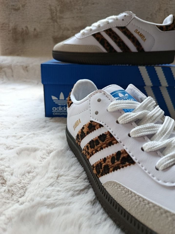 Adidas Samba Leopard Detaylı Beyaz Sneaker — görsel 4/7