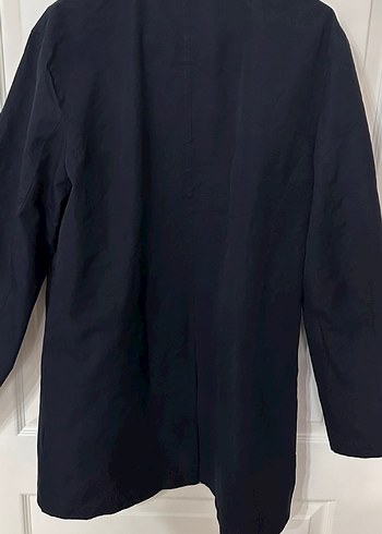 Düğmeli Mavi Erkek Yağmurluk - Görsel 2