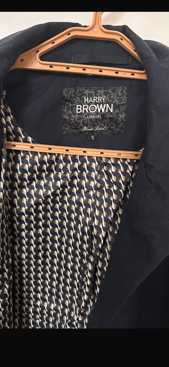 Düğmeli Mavi Erkek Yağmurluk - Görsel 3