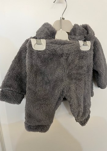 Gri Bebek Erkek Kürklü Tulumu - Görsel 2