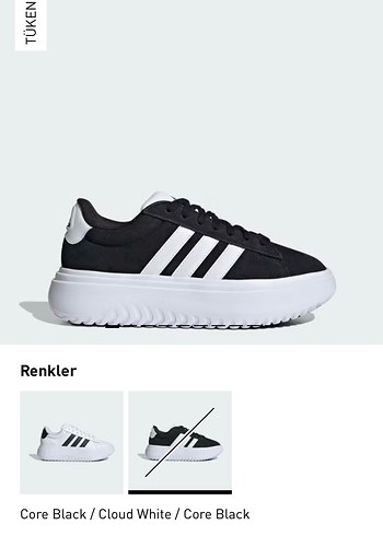 Adidas Core Black Beyaz Spor Ayakkabı - Görsel 3