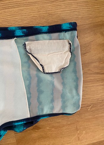 Erkek Mavi Batik Desenli Mini Mayo - Görsel 11