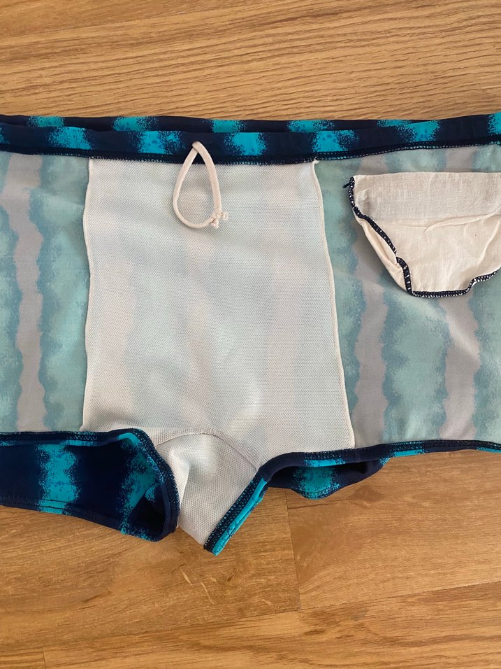 Erkek Mavi Batik Desenli Mini Mayo - Görsel 5