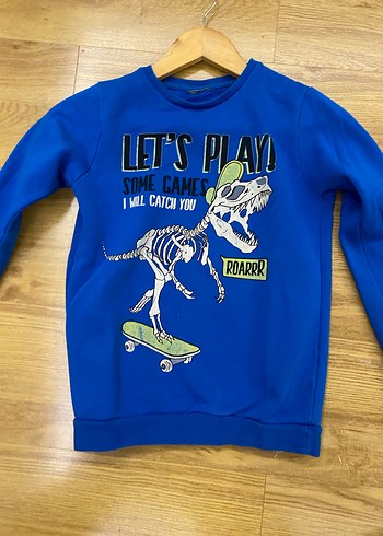 Mavi Baskılı Erkek Çocuk Sweatshirt - Görsel 9