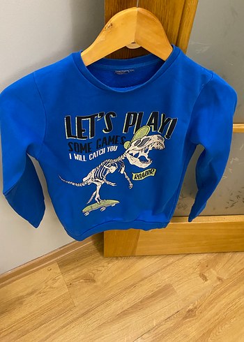 Mavi Baskılı Erkek Çocuk Sweatshirt - Görsel 2