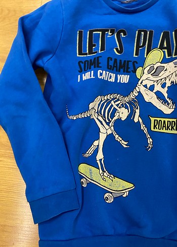 Mavi Baskılı Erkek Çocuk Sweatshirt - Görsel 7