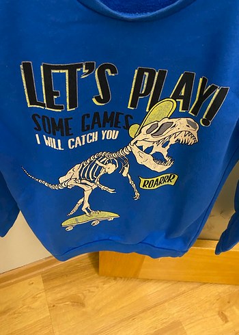 Mavi Baskılı Erkek Çocuk Sweatshirt - Görsel 4