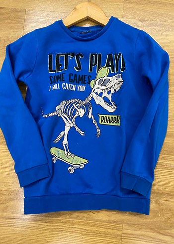 Mavi Baskılı Erkek Çocuk Sweatshirt - Görsel 11