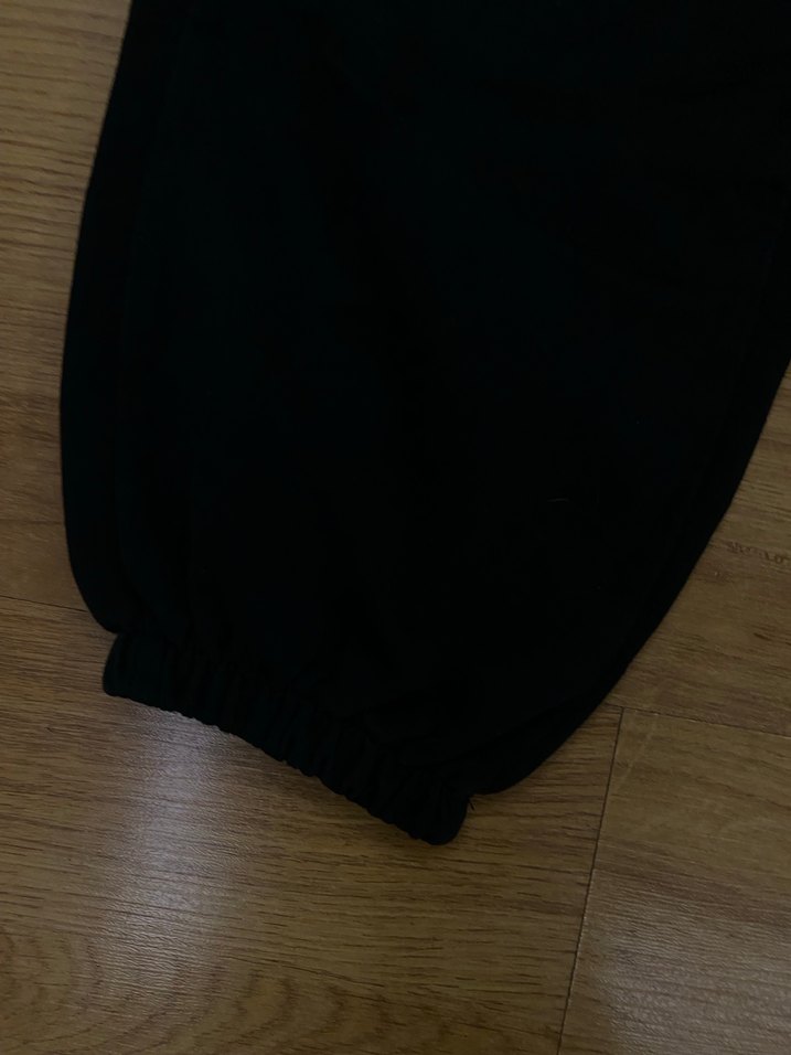 Ayı Baskılı Siyah Rahat Kesim Eşofman - Görsel 5