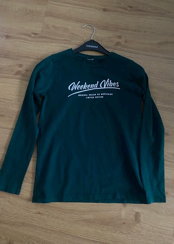 UNİSEXÇocuk Uzun Kollu Yeşil Sweatshirt - Görsel 5