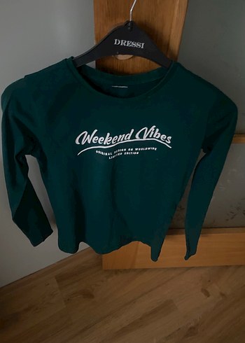 UNİSEXÇocuk Uzun Kollu Yeşil Sweatshirt - Görsel 3