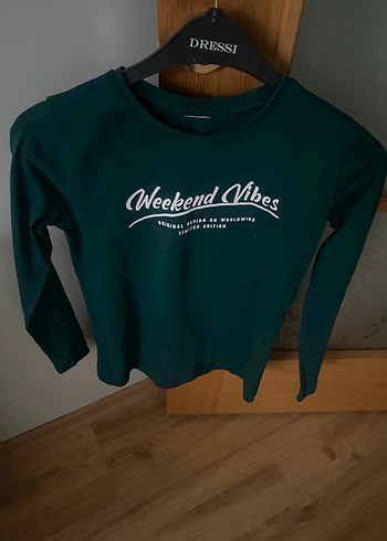 UNİSEXÇocuk Uzun Kollu Yeşil Sweatshirt - Görsel 4