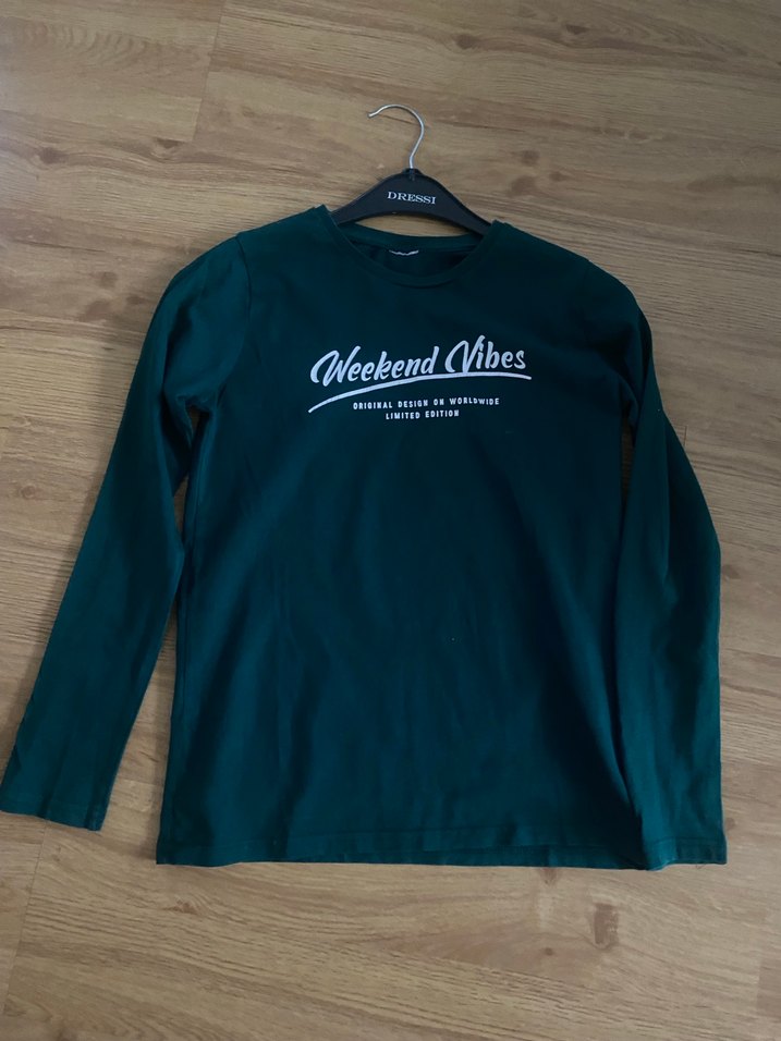 UNİSEXÇocuk Uzun Kollu Yeşil Sweatshirt - Görsel 5