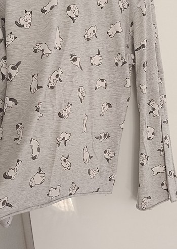 Gri Kedi Desenli çocuk Kıyafeti - Görsel 3