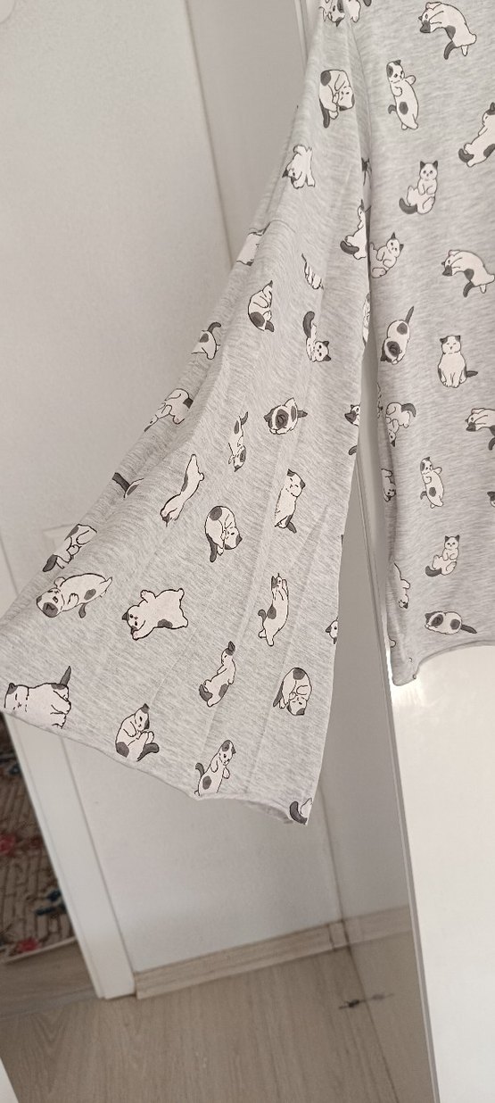 Gri Kedi Desenli çocuk Kıyafeti - Görsel 2