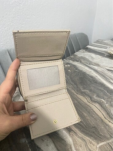 Bej kedili cüzdan  sıfır ürün - Görsel 3