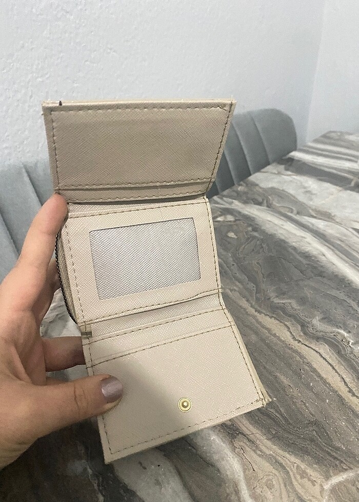 Bej kedili cüzdan  sıfır ürün - Görsel 3