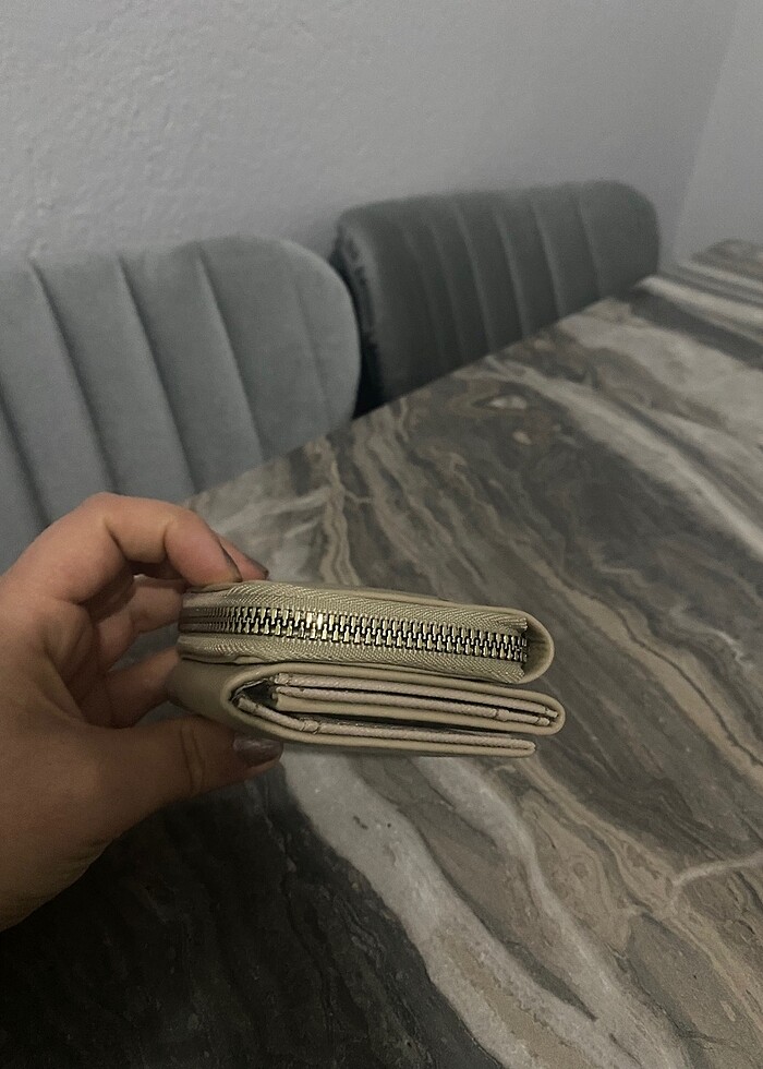 Bej kedili cüzdan  sıfır ürün - Görsel 5