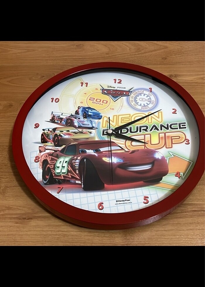 Cars Şimşek Mcqueen duvar saati - Görsel 2