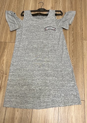 Gri Baskılı Kadın Günlük Elbise - Görsel 4