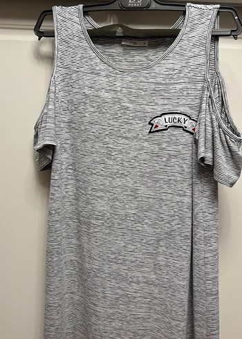 Gri Baskılı Kadın Günlük Elbise - Görsel 2