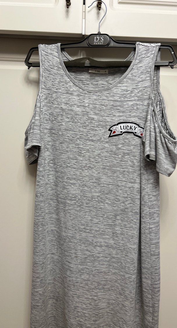 Gri Baskılı Kadın Günlük Elbise - Görsel 2