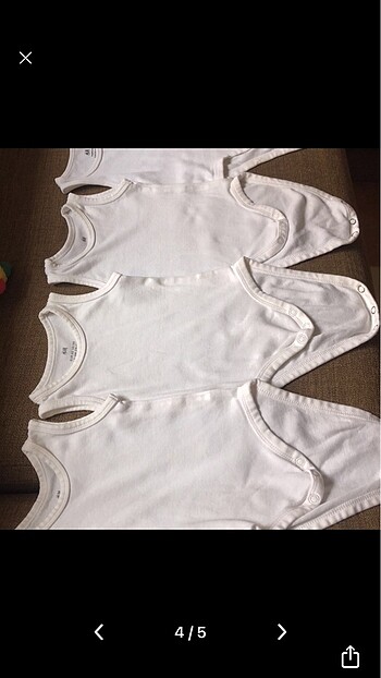 3 Ay Beden beyaz Renk H&M tertemiz atletler