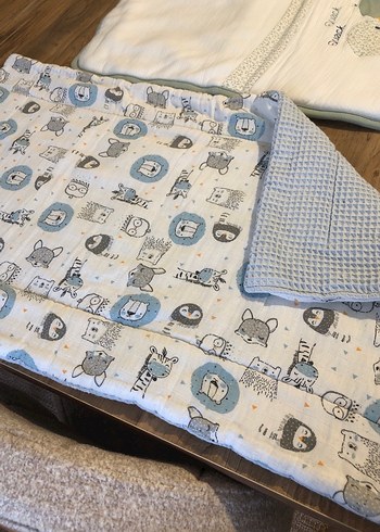 Pamuklu bebek Battaniye-puset örtüsü - Görsel 2