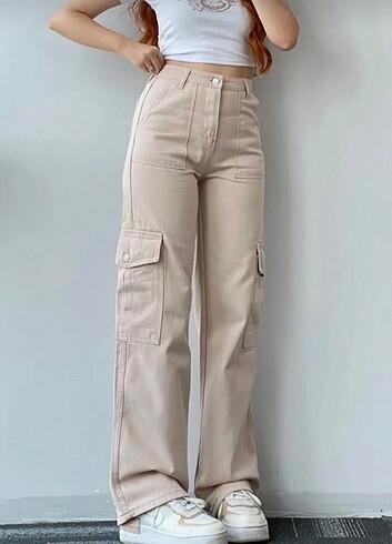 Trendyol & Milla Kadın kargo cep palazzo wide leg pantalon