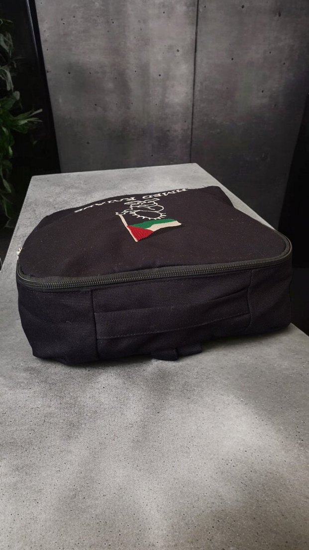 Siyah sırt Çantası, Bayrak Desenli - Görsel 4