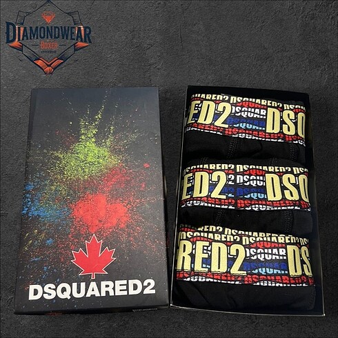 DSQUARED2 3 LÜ KUTULU PREMİUM BOXER