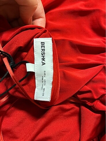 Bershka kırmızı elbise - Görsel 5