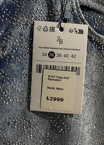 Diğer Mavi Tasli Kot Pantolon