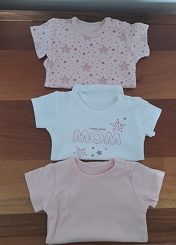 Organik Pamuk Kısa Kollu 3lu Body