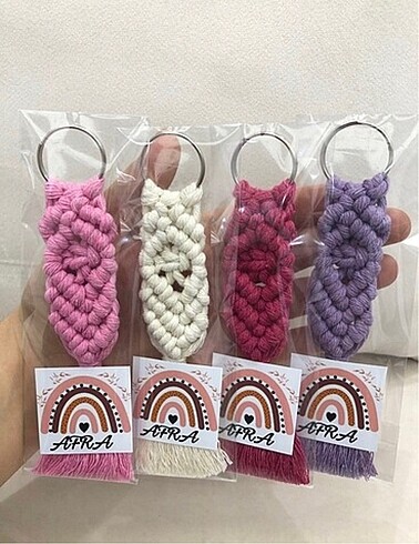 Kız bebek Makrome anahtarlık