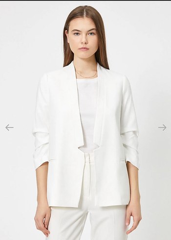 Koton Koton Beyaz Blazer Ceket