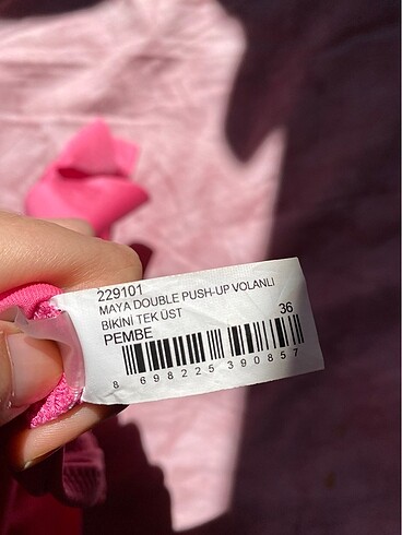 36 Beden pembe Renk Pembe bikini üst