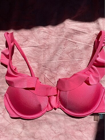 36 Beden Pembe bikini üst