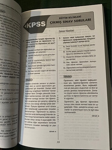 Eğitim bilimleri çözümlü tüm dersler çıkmış soruları KPSS yargı