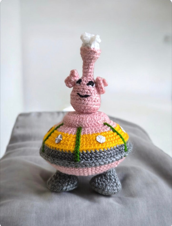 amigurumi uzaylı ve uzay gemisi oyuncak - Görsel 3