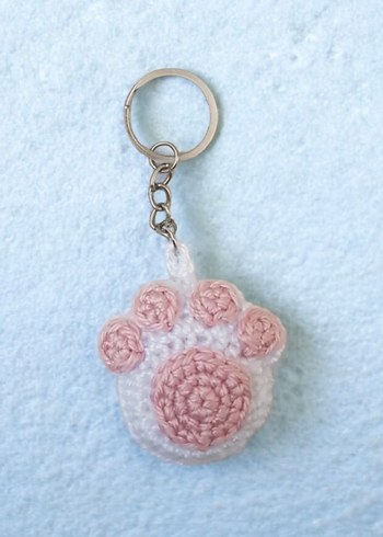 Pembe Örgü Bohem Anahtarlık veya charm - Görsel 2