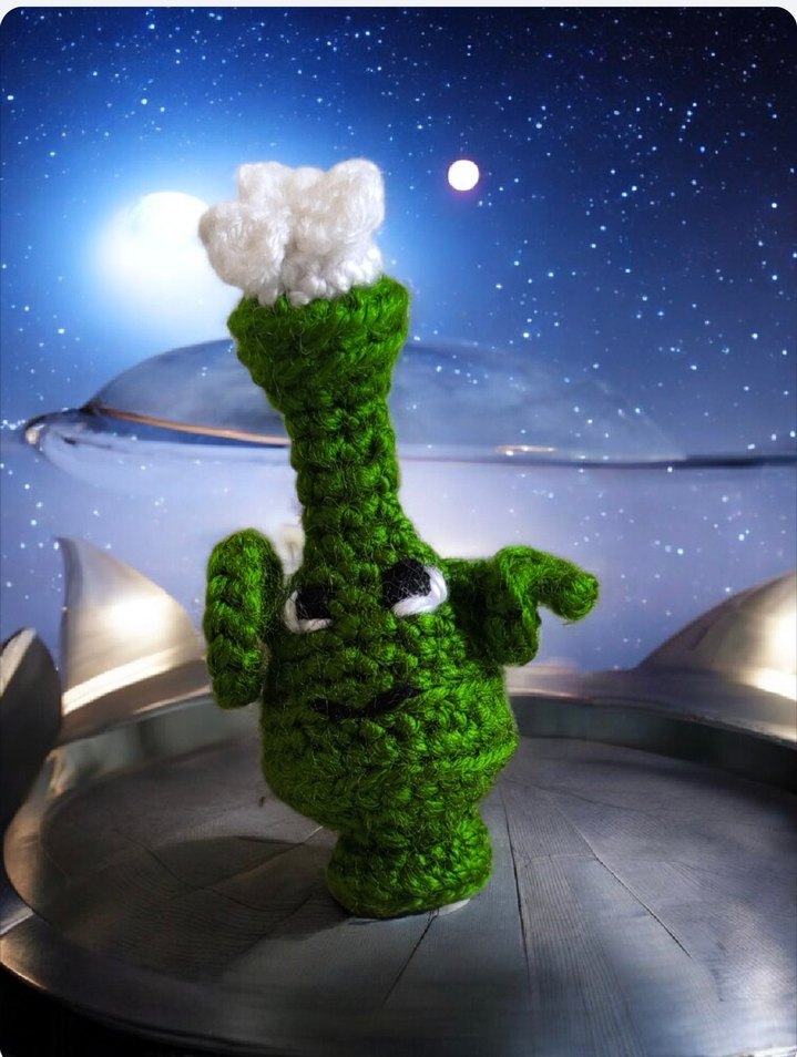 amigurumi örgü uzaylı oyuncak - Görsel 2