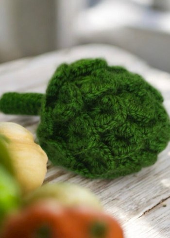 Örgü amigurumi enginar oyuncak - Görsel 4