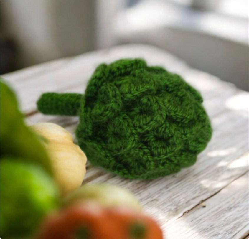 Örgü amigurumi enginar oyuncak - Görsel 4