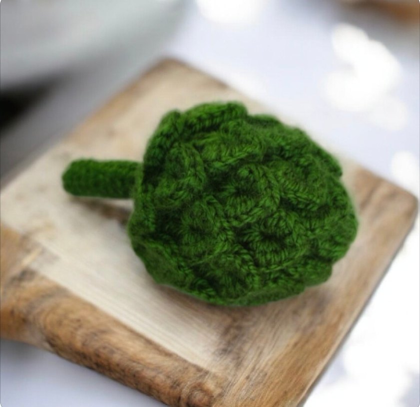 Örgü amigurumi enginar oyuncak - Görsel 2