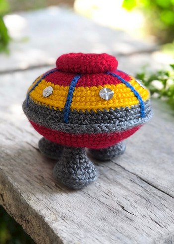 amigurumi örgü uzaylı gemisi oyuncak - Görsel 9