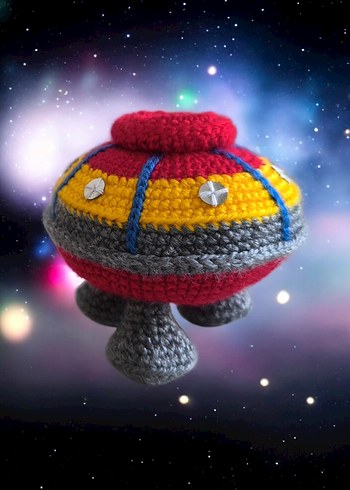 amigurumi örgü uzaylı gemisi oyuncak - Görsel 12
